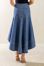 Load image into Gallery viewer, UNDER THE HISBISCUS DENIM SKIRT
