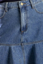 Load image into Gallery viewer, UNDER THE HISBISCUS DENIM SKIRT
