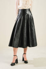 Load image into Gallery viewer, MY HEART TO YOU LEATHER MIDI SKIRT
