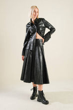 Load image into Gallery viewer, MY HEART TO YOU LEATHER MIDI SKIRT
