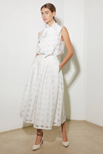 Load image into Gallery viewer, LIVE FOR US WHITE ORGANZA MIDI SKIRT
