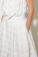 Load image into Gallery viewer, LIVE FOR US WHITE ORGANZA MIDI SKIRT
