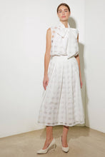 Load image into Gallery viewer, LIVE FOR US WHITE ORGANZA MIDI SKIRT
