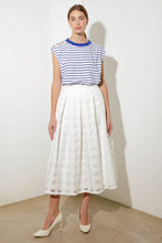 Load image into Gallery viewer, LIVE FOR US WHITE ORGANZA MIDI SKIRT
