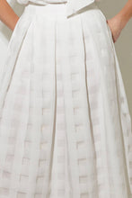 Load image into Gallery viewer, LIVE FOR US WHITE ORGANZA MIDI SKIRT
