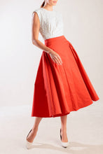 Load image into Gallery viewer, LUNCH WITH THE GIRLS WOVEN FULL MIDI SKIRT
