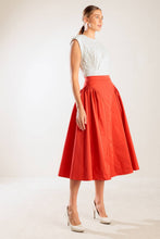 Load image into Gallery viewer, LUNCH WITH THE GIRLS WOVEN FULL MIDI SKIRT
