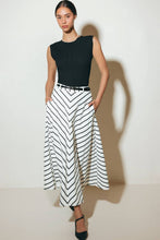 Load image into Gallery viewer, WEEKEND VIBE STRIPED  MIDI SKIRT
