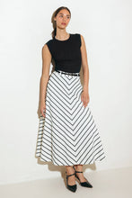 Load image into Gallery viewer, WEEKEND VIBE STRIPED  MIDI SKIRT
