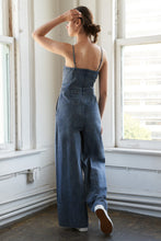 Load image into Gallery viewer, STOLEN GLANCES DENIM JUMPSUIT
