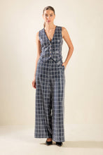 Load image into Gallery viewer, TRAVELING FAR NAVY SEQUIN PANTS
