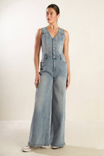 Load image into Gallery viewer, WALK WITH ME DENIM JUMPSUIT
