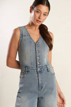 Load image into Gallery viewer, WALK WITH ME DENIM JUMPSUIT
