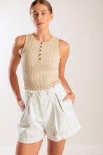 Load image into Gallery viewer, LOVE LETTERS WHITE WOVEN SHORT
