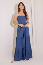 Load image into Gallery viewer, FEELING FREE INDIGO DENIM JUMPSUIT
