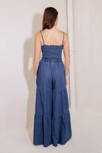 Load image into Gallery viewer, FEELING FREE INDIGO DENIM JUMPSUIT
