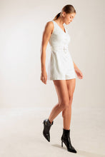 Load image into Gallery viewer, TAKE THE LEAD WHITE WOVEN ROMPER
