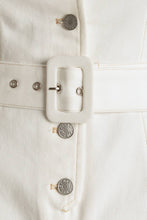Load image into Gallery viewer, TAKE THE LEAD WHITE WOVEN ROMPER
