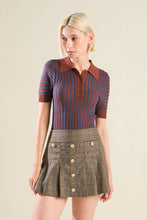 Load image into Gallery viewer, BLISSFUL STROLLS SWEATER POLO TOP
