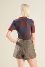 Load image into Gallery viewer, BLISSFUL STROLLS SWEATER POLO TOP
