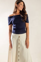 Load image into Gallery viewer, TIME FOR TEA OFF SHOULDER SWEATER TOP
