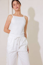 Load image into Gallery viewer, BIT OF SUNSHINE WHITE SWEATER KNIT TANK TOP
