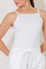 Load image into Gallery viewer, BIT OF SUNSHINE WHITE SWEATER KNIT TANK TOP
