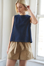 Load image into Gallery viewer, SUNLIT SERENITY DENIM TOP
