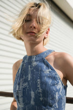 Load image into Gallery viewer, BREEZY ADORATION DENIM CROP TOP
