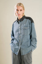 Load image into Gallery viewer, MY LOVE FOR YOU DENIM SHIRT
