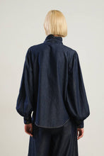 Load image into Gallery viewer, THERE IN MY MIND CHAMBRAY TOP
