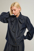 Load image into Gallery viewer, THERE IN MY MIND CHAMBRAY TOP
