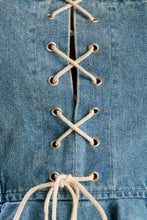 Load image into Gallery viewer, GRAND ENTRANCE INDIGO DENIM TOP
