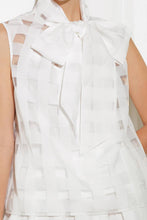 Load image into Gallery viewer, LIVE FOR US WHITE WOVEN ORGANZA TOP

