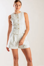 Load image into Gallery viewer, LOVE LETTERS WHITE WOVEN VEST
