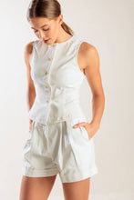 Load image into Gallery viewer, LOVE LETTERS WHITE WOVEN VEST
