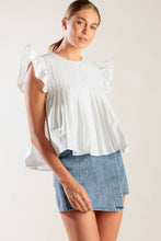 Load image into Gallery viewer, MEMORIES IN FOCUS WHITE WOVEN TOP
