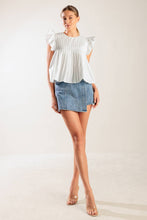 Load image into Gallery viewer, MEMORIES IN FOCUS WHITE WOVEN TOP
