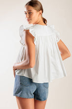 Load image into Gallery viewer, MEMORIES IN FOCUS WHITE WOVEN TOP
