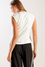 Load image into Gallery viewer, HIDDEN SMILES WHITE WOVEN LACE TOP
