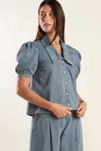 Load image into Gallery viewer, ETERNAL SUNSHINE CHAMBRAY DENIM TOP
