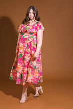 Load image into Gallery viewer, HAPPIEST HERE WOVEN MIDI DRESS
