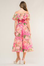 Load image into Gallery viewer, HAPPIEST HERE WOVEN MIDI DRESS
