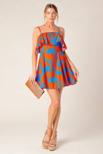 Load image into Gallery viewer, STOPPING TIME ORANGE WOVEN MINI DRESS

