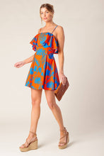 Load image into Gallery viewer, STOPPING TIME ORANGE WOVEN MINI DRESS
