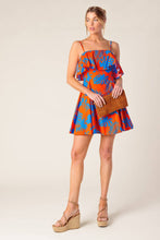 Load image into Gallery viewer, STOPPING TIME ORANGE WOVEN MINI DRESS

