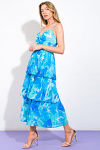 Load image into Gallery viewer, TAKE A VACATION OCEAN WOVEN MIDI DRESS
