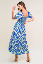 Load image into Gallery viewer, PALM SPRINGS BLOSSOMS WOVEN MIDI DRESS
