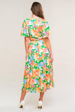 Load image into Gallery viewer, EFFERVESCENT LOVE TRUE WRAP MIDI DRESS
