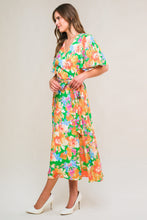 Load image into Gallery viewer, EFFERVESCENT LOVE TRUE WRAP MIDI DRESS
